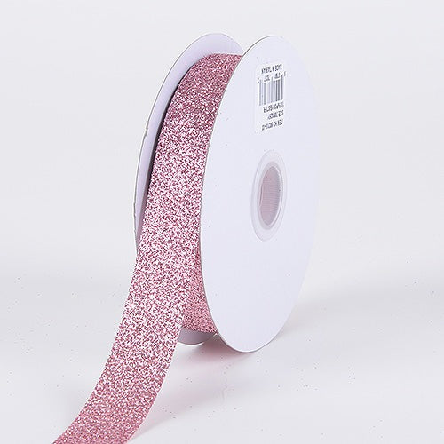 Light Pink - Metallic Glitter Ribbon - ( 5/8 inch 25 Yards )